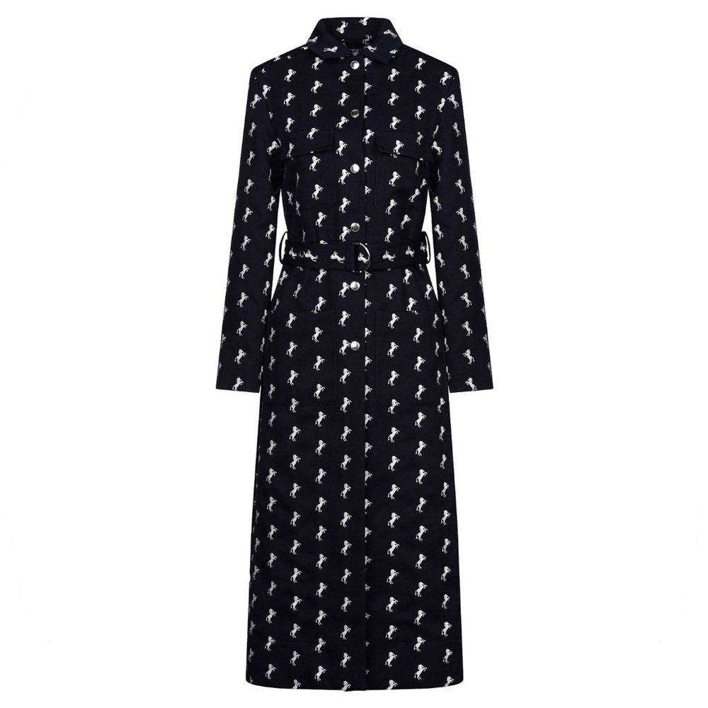 Chloe light-weight horse-monogram trench. Size L.